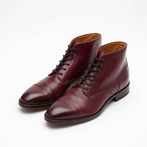 Handmade Burgundy Leather Chukka Boots