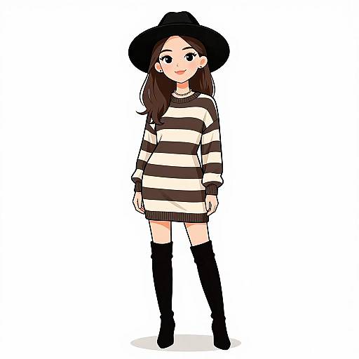 Smiling Woman in Earth Tones Outfit