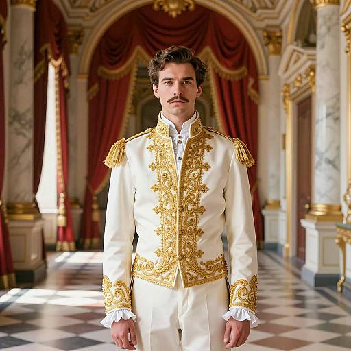 Regal Young Man in Baroque Elegance