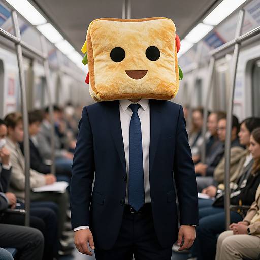 Man in Subway Sandwich Costume