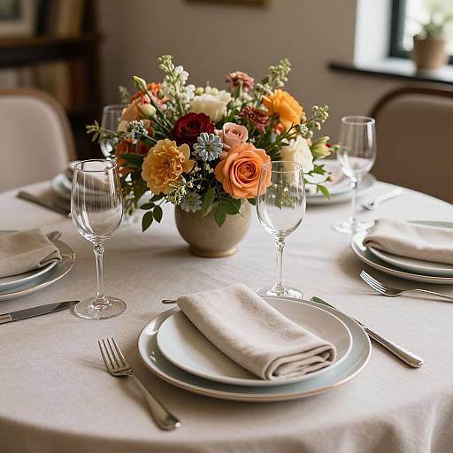 Elegant Warmth Floral Table Setting