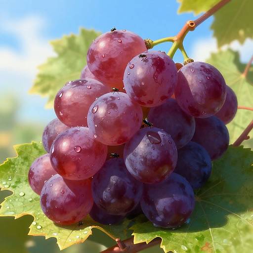 Gigantic Grape in Vibrant Summer Scene