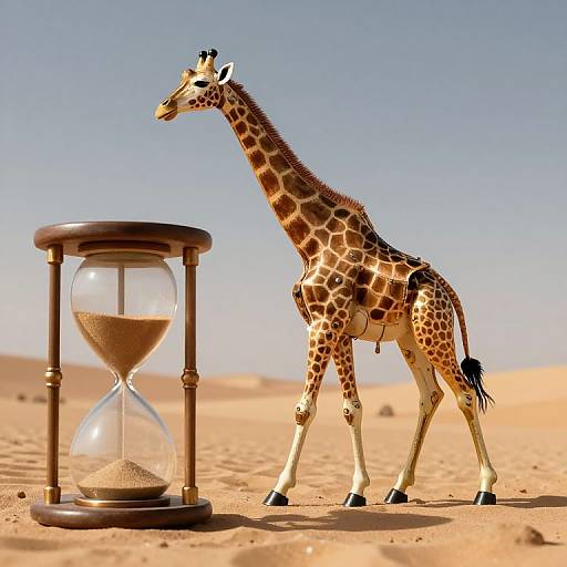 Clockwork Giraffe in Hourglass Desert