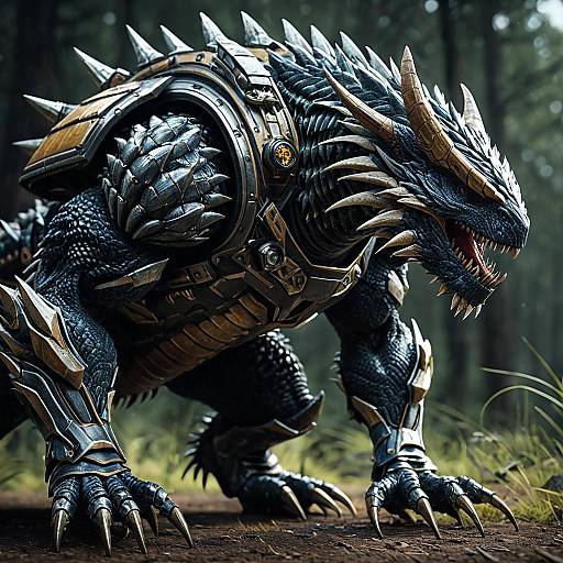 Bio Armored Monster Creature in Forest