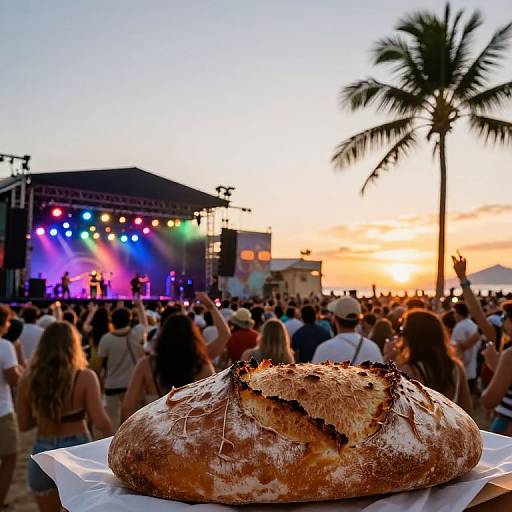 Vibrant Reggae Festival at Sunset