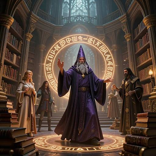 Wizard Summoning Diverse DnD Characters