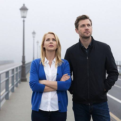 Misty Bridge Encounter: A Photographic Moment