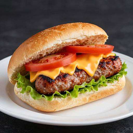 Grilled Chorizo Burger with Pimento Cheese