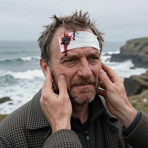 Tension by the Rocky Ocean Cliffs