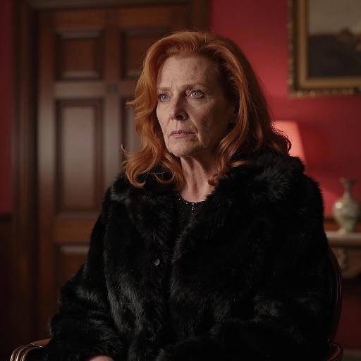 Mysterious Woman in Dimly Lit Room