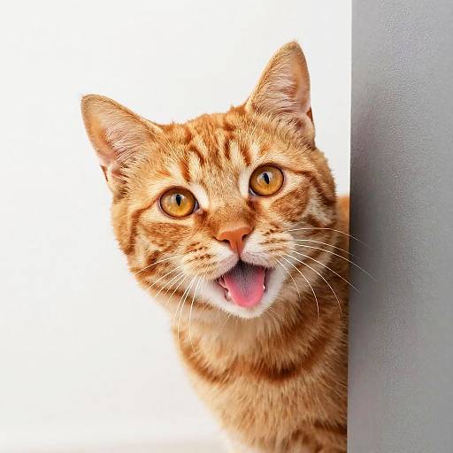 Playful Orange Tabby Cat Peek
