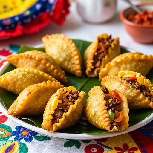 Vibrant Hallacas Platter on Festive Table