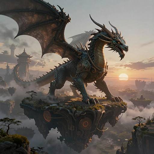 Mystical Dragon Prince in Twilight Realm