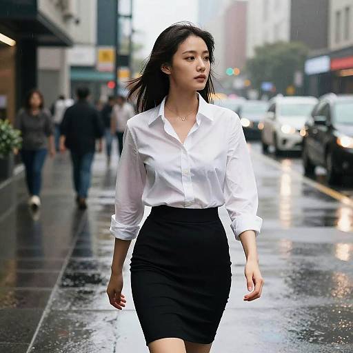 Urban Rain Portrait of a Girl