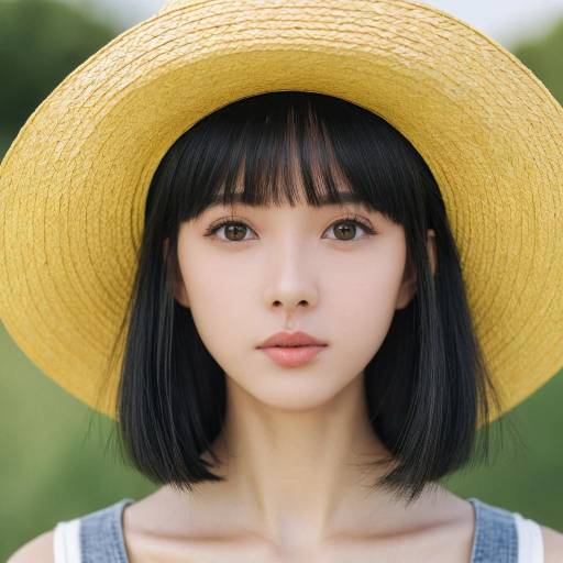Portrait of a Girl with Straw Hat
