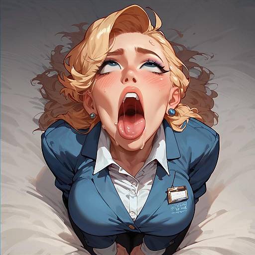 Detailed Top-View Woman Kneeling