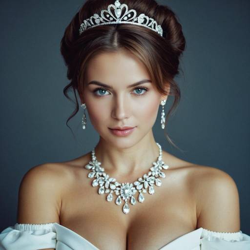 Elegant Woman with Tiara and Jewelry