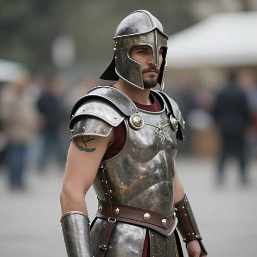Male Gladiator Armor Costume Portrait