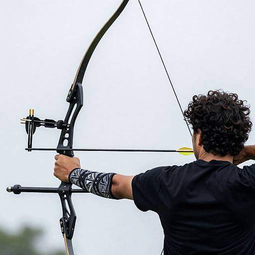 Focused Archer in Overcast Setting