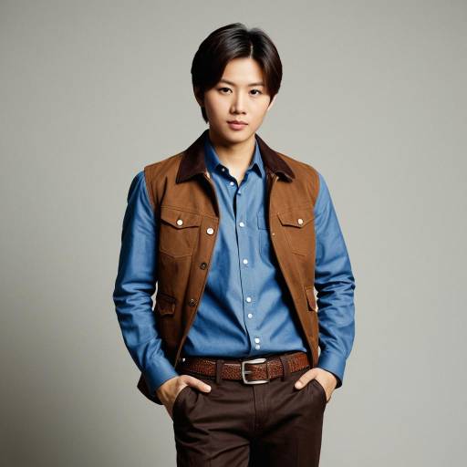 Asian Man in Casual Formal Wear