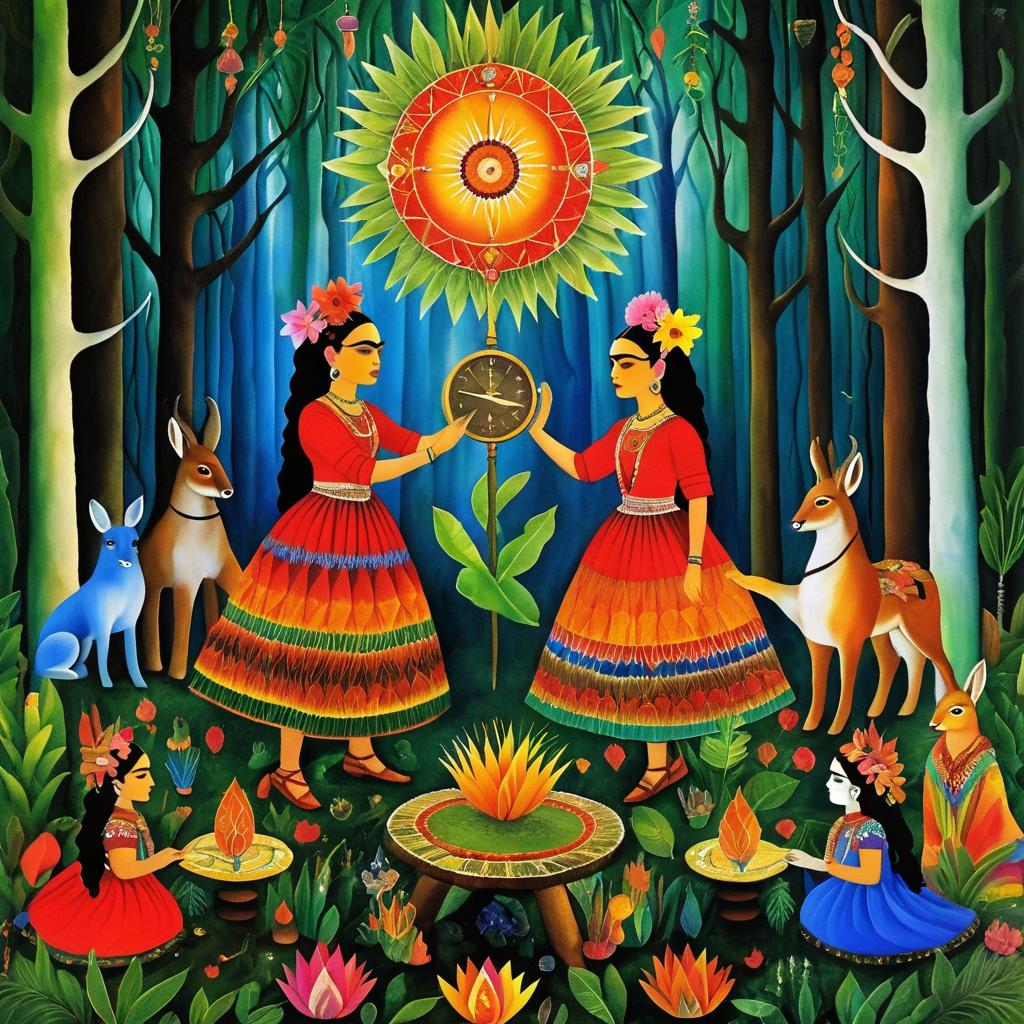 Mystical Forest Guardians in Vibrant Realism