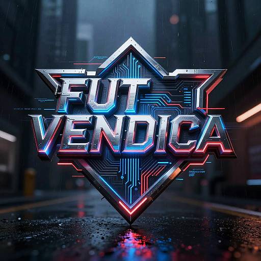 Futuristic Cyberpunk Vendetta Logo