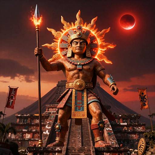 Huitzilopochtli, Obsidian Spear Beneath Blood Eclipse