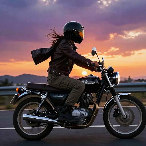 Stylish Biker in Leather and Cargo Pants