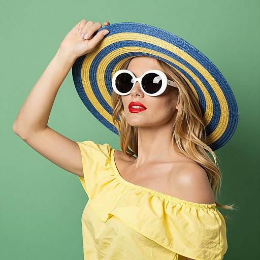 Sunny Vibes: Fashionable Woman Portrait