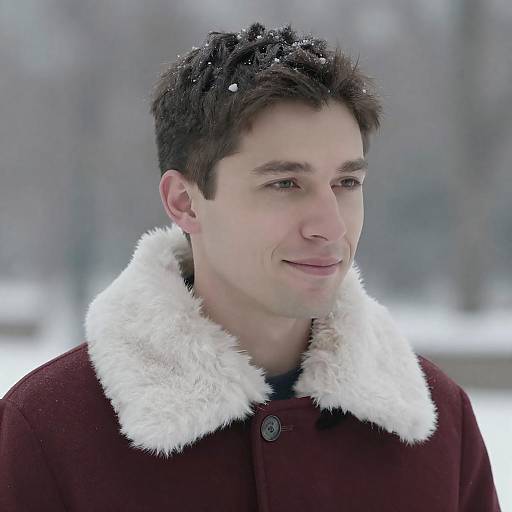 Charming Man in Winter Wonderland Snapshot