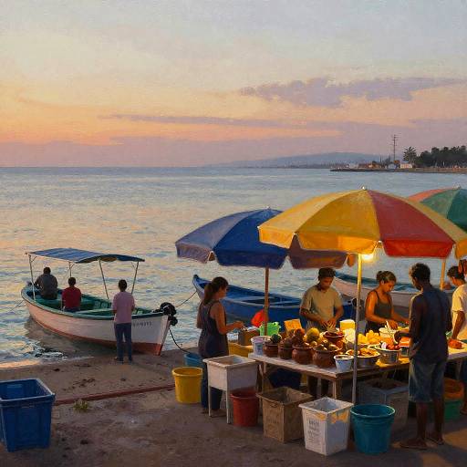 Neptune Fish Market at Sunset