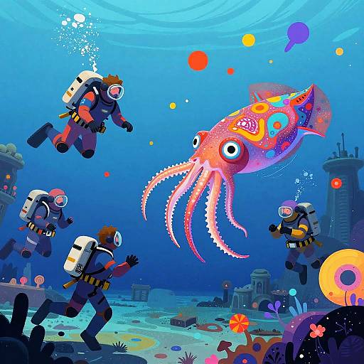 Deep Sea Archaeologists vs Giant Cuttlefish