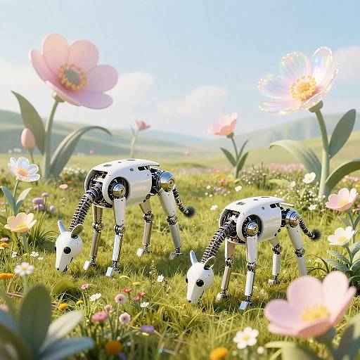 Surreal Tech-Nature Fusion Scene