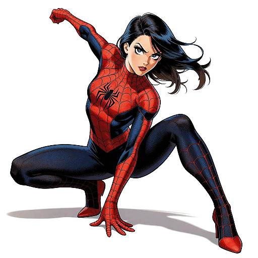Elegant Spiderwoman Classic Comic Art