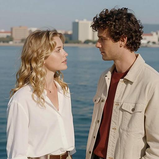 Romantic Cityscape by the Water