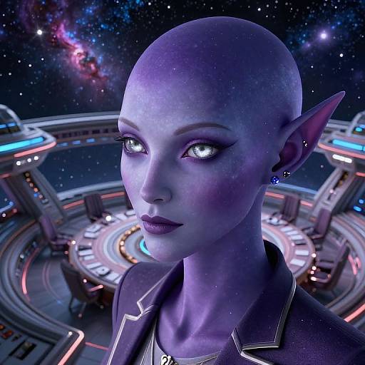 Enigmatic Interstellar Diplomat Portrait