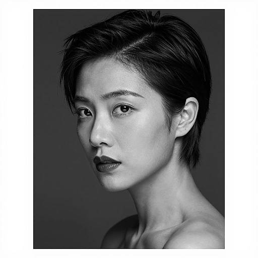 Elegant Black and White Portrait Photography