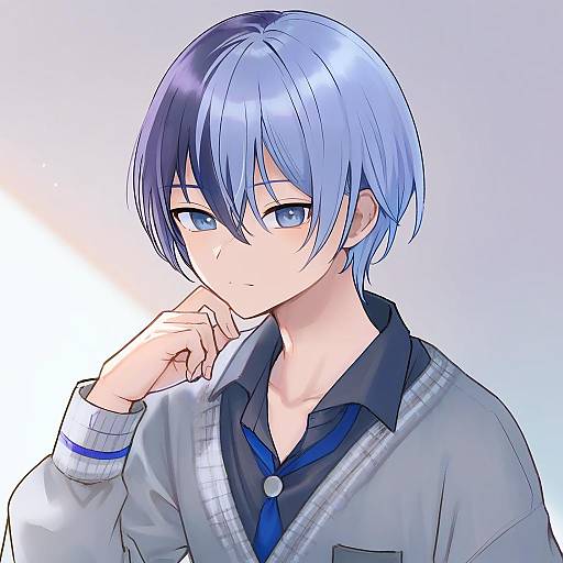 Illustration of Aoyagi touya, project sekai in the style of Ama-tou