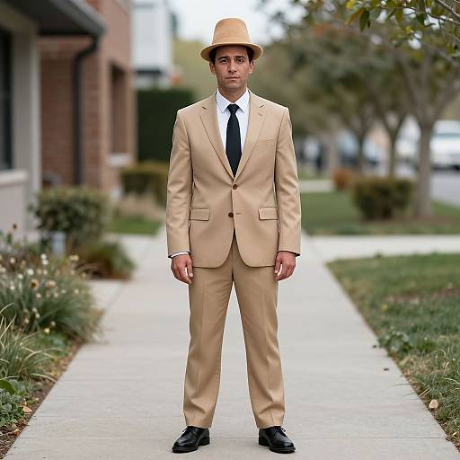 Humorous Party Costume in Tan Suit