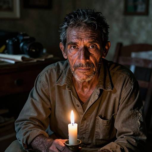 Haunting Battle-Worn Veteran Portrait