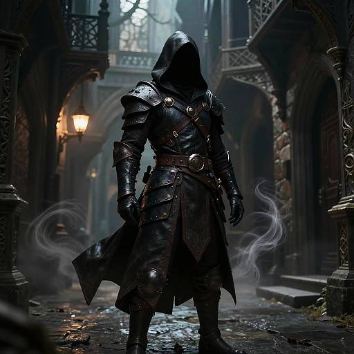Faceless Rogue in Shadowy Alley