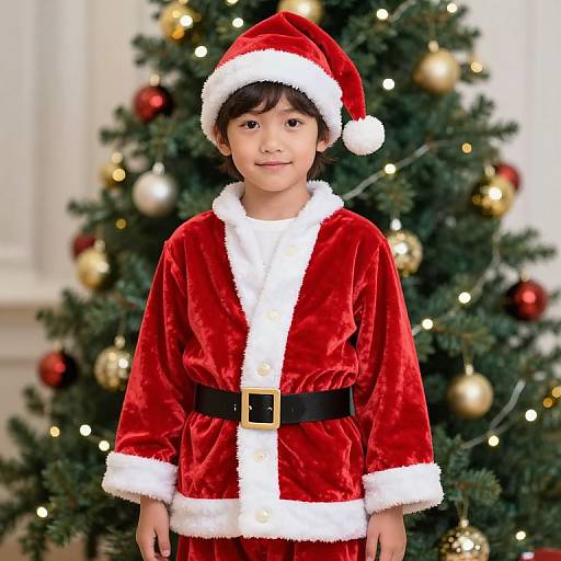 Santa in Red Velvet Suit