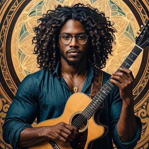 Mystical Hyperrealistic Portrait of a Musician