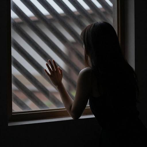 Silhouetted Woman by the Window