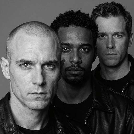 Intense Portrait of Three Men