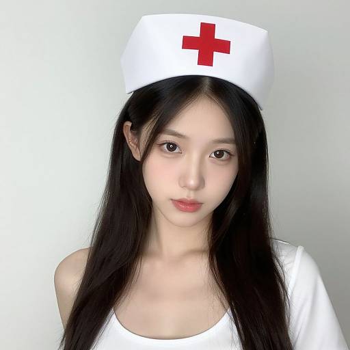 Realistic Solo Nurse Costume Portrait