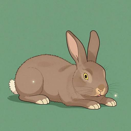 Mary Blair Glowing Oversized Rabbit Lying Down