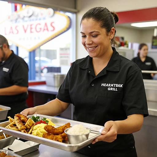 Photograph of a smiling Latina woman with dark hair in a black 