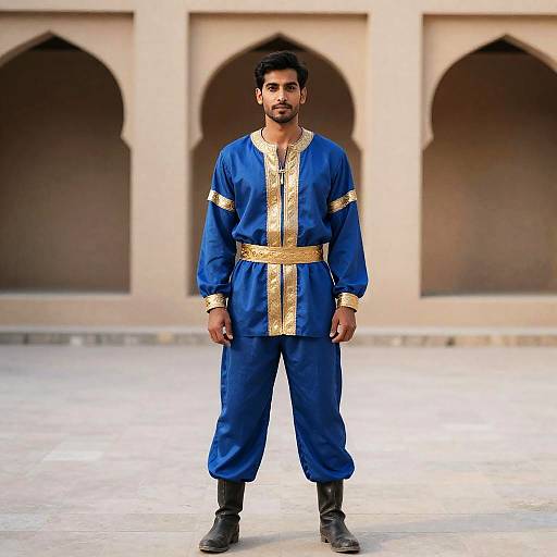Arabian Nights Blue and Gold Costume