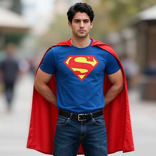 Realistic Male Superhero Casual Outfit